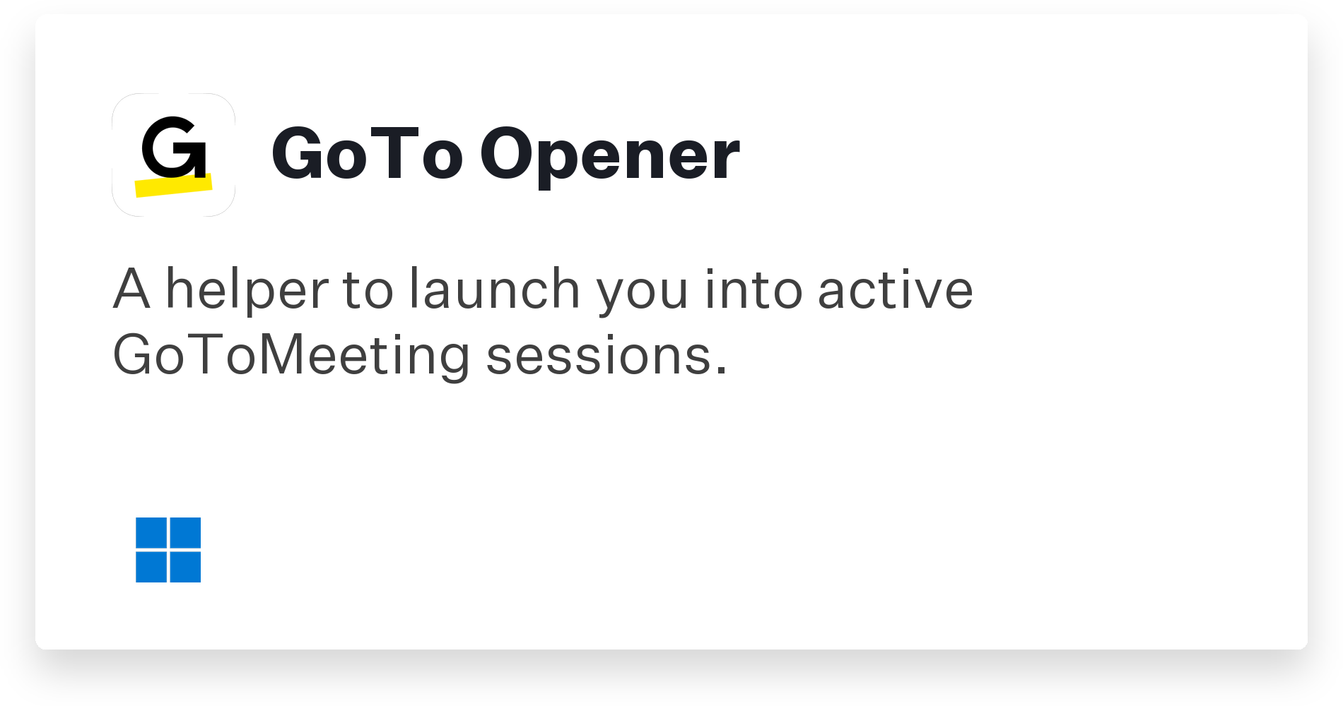 GoTo Opener Title Card