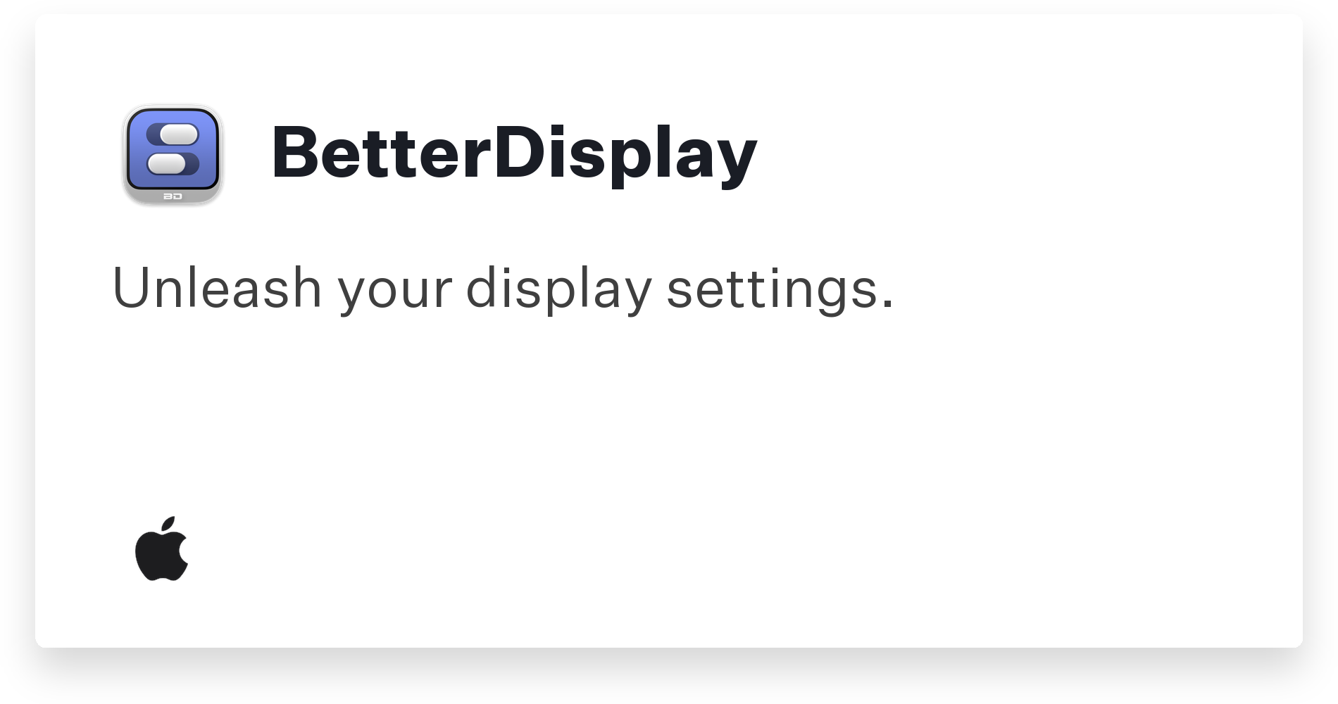 BetterDisplay Title Card