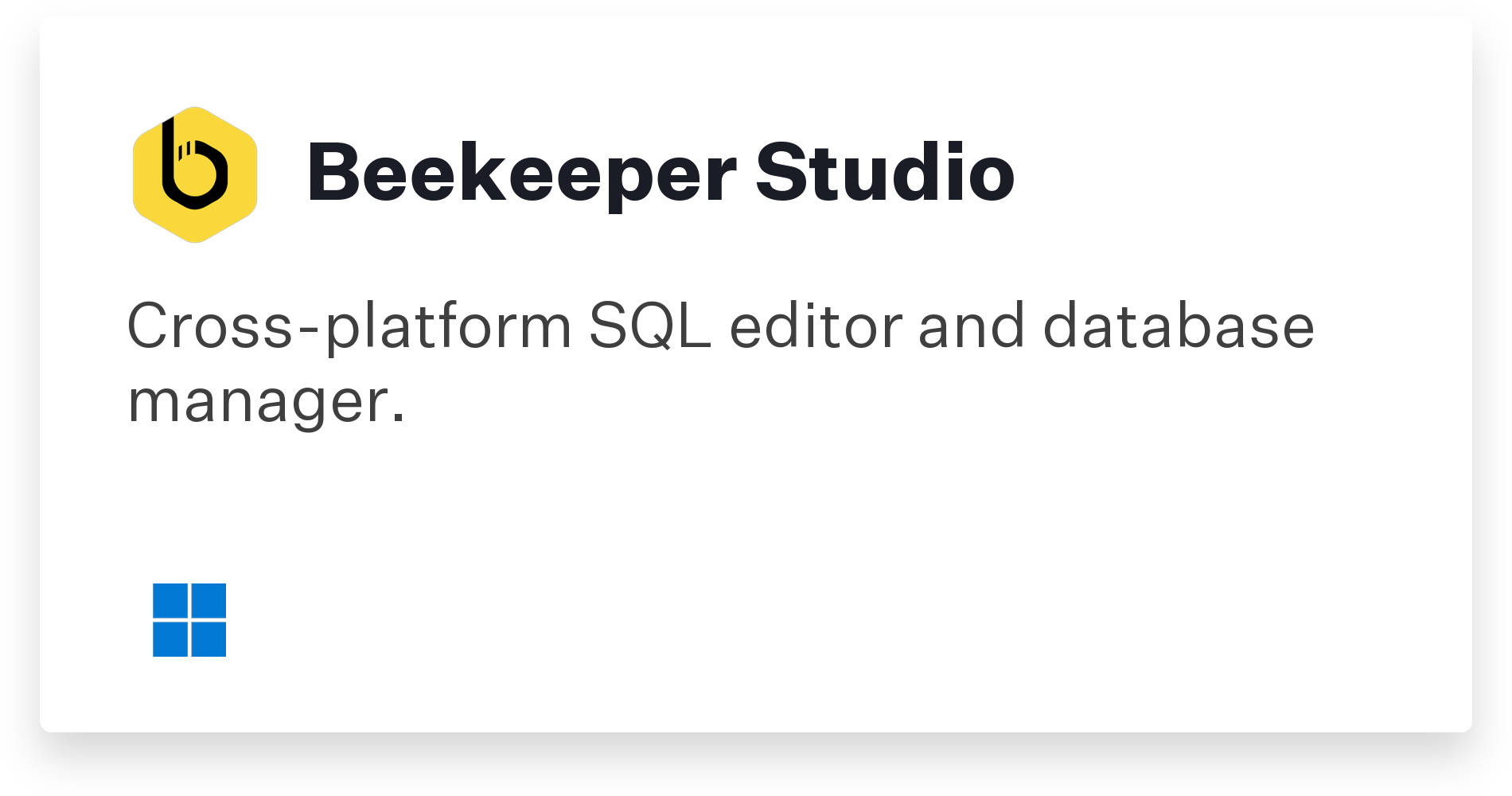 Beekeeper Studio Title Card