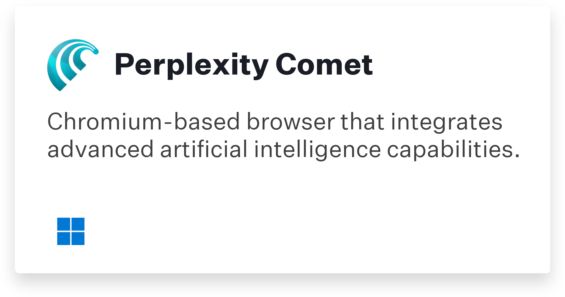 Perplexity Comet Title Card