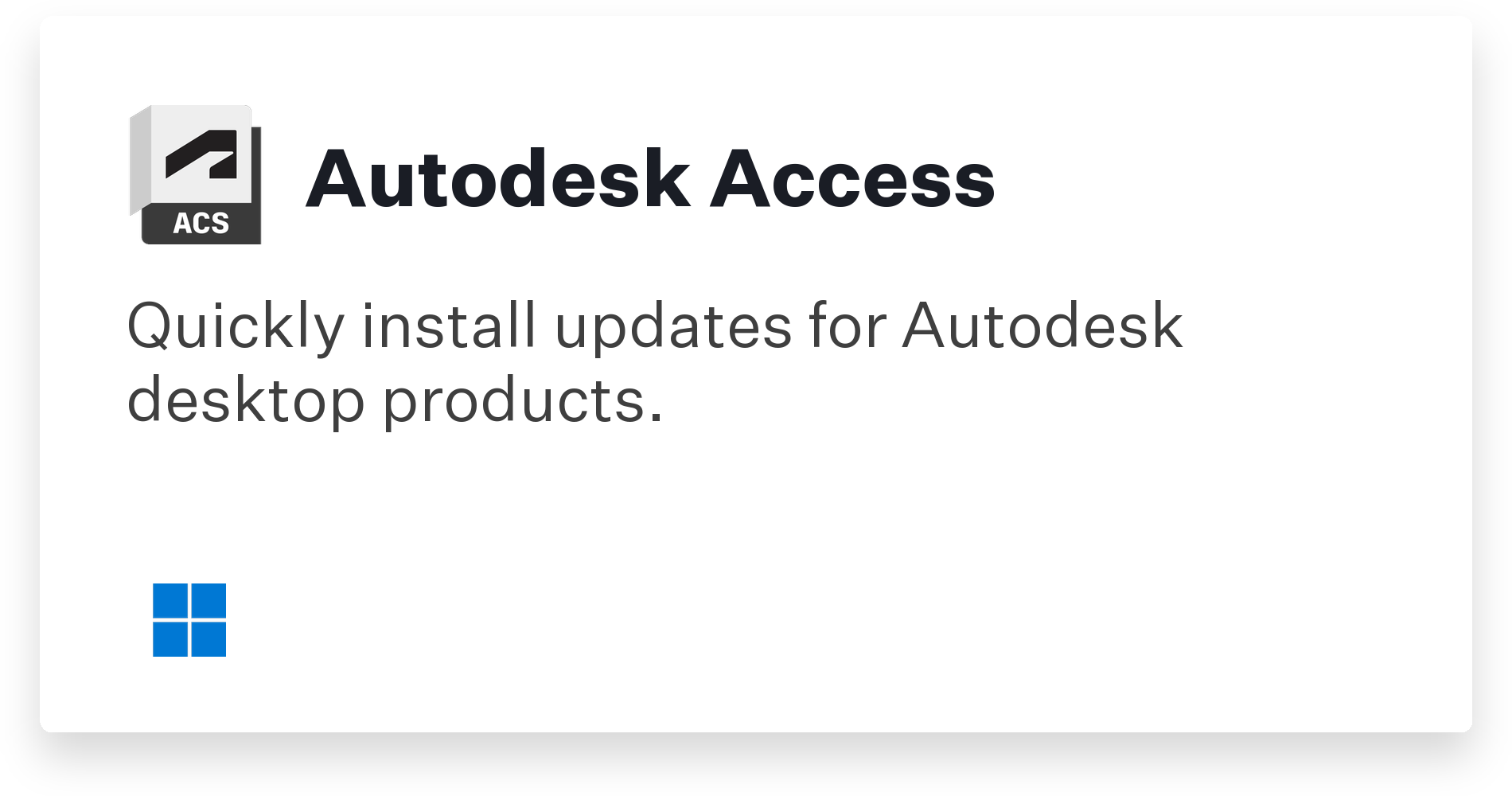 Autodesk Access Title Card