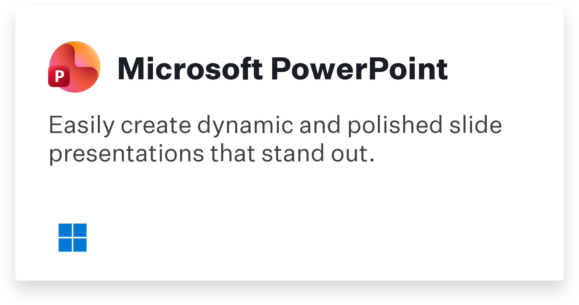Microsoft PowerPoint Title Card