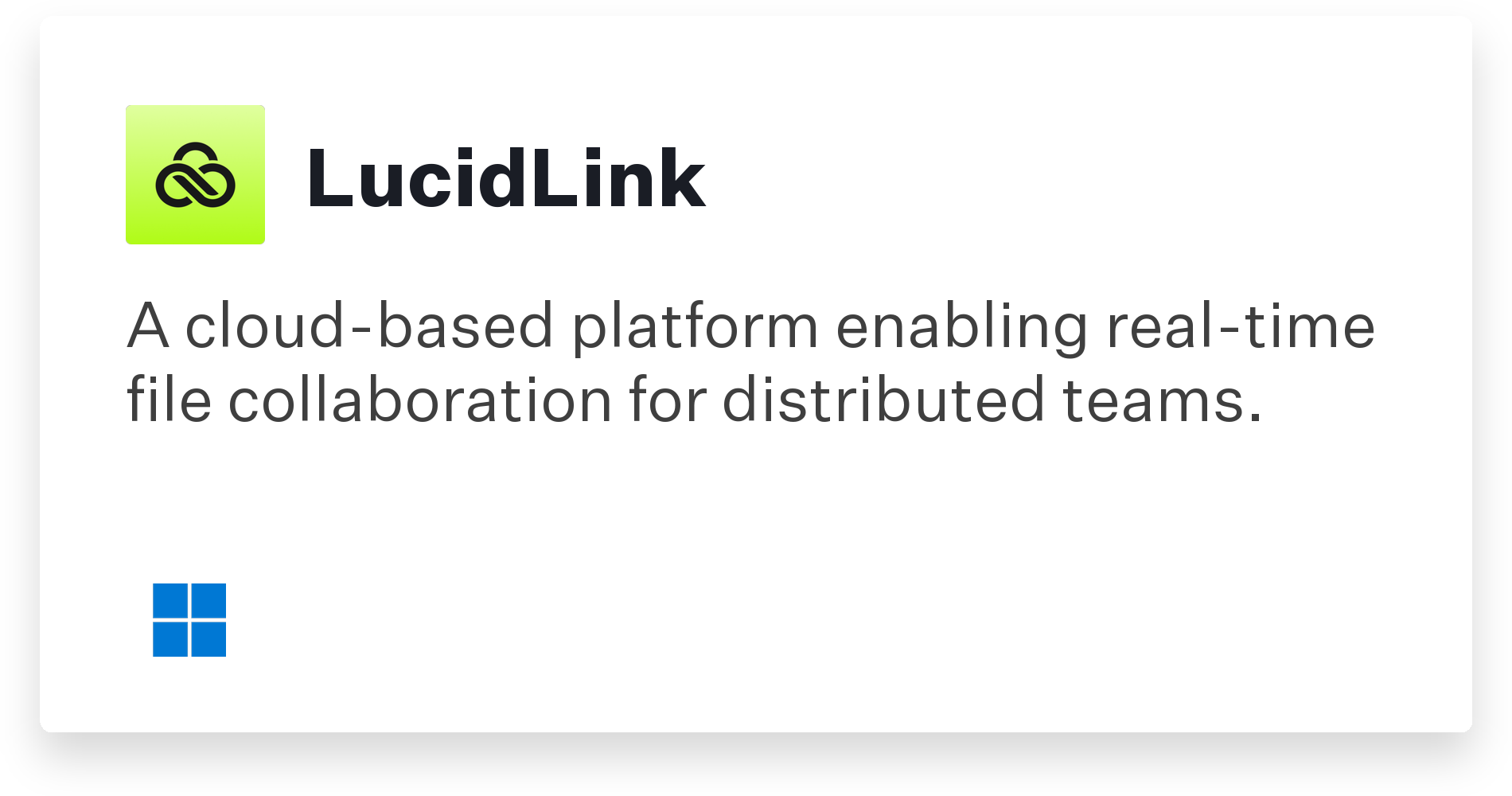 LucidLink Title Card