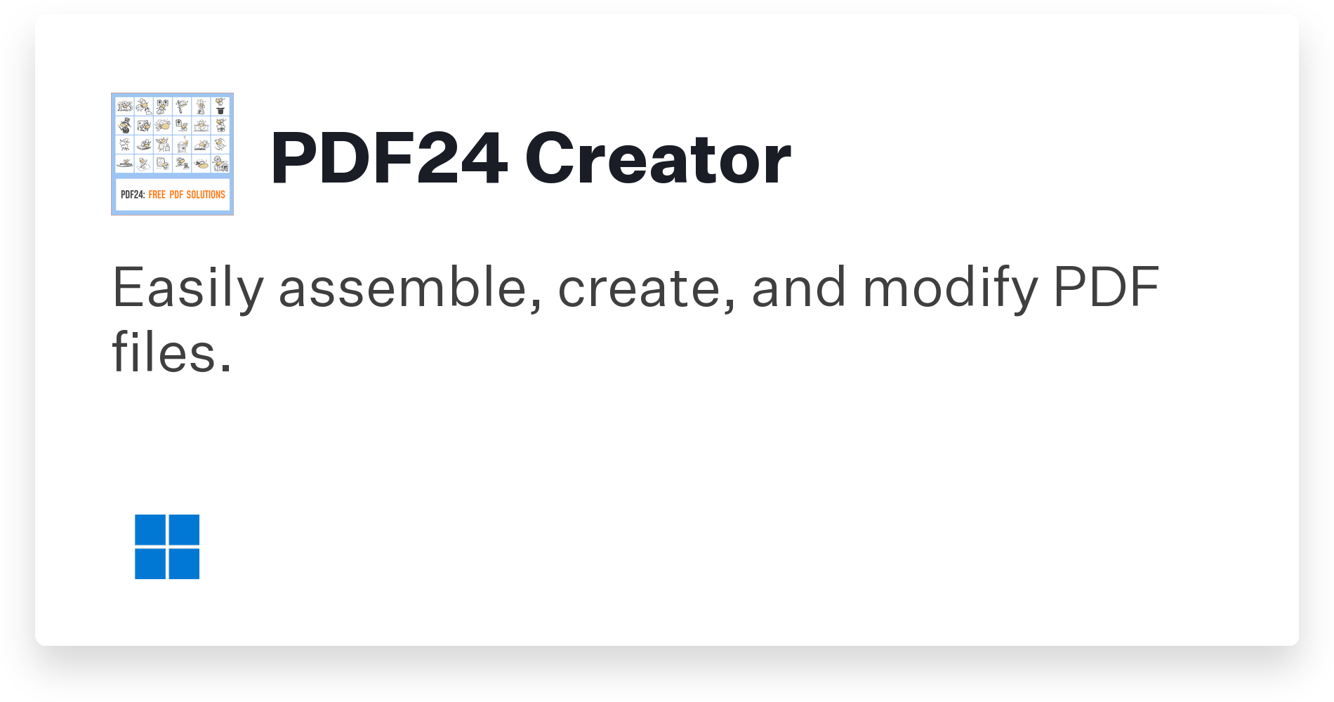 PDF24 Creator Title Card