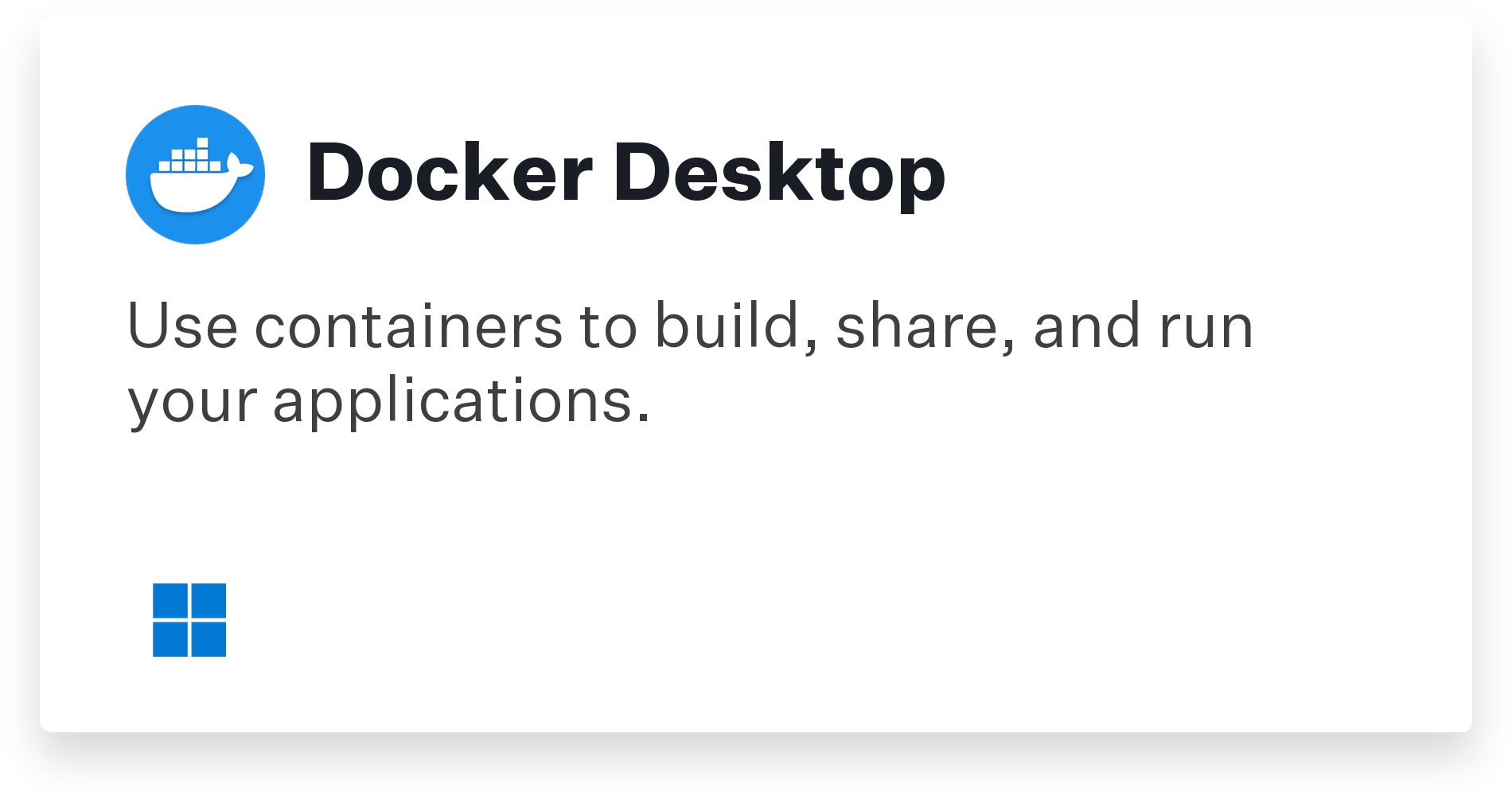 Docker Desktop Title Card