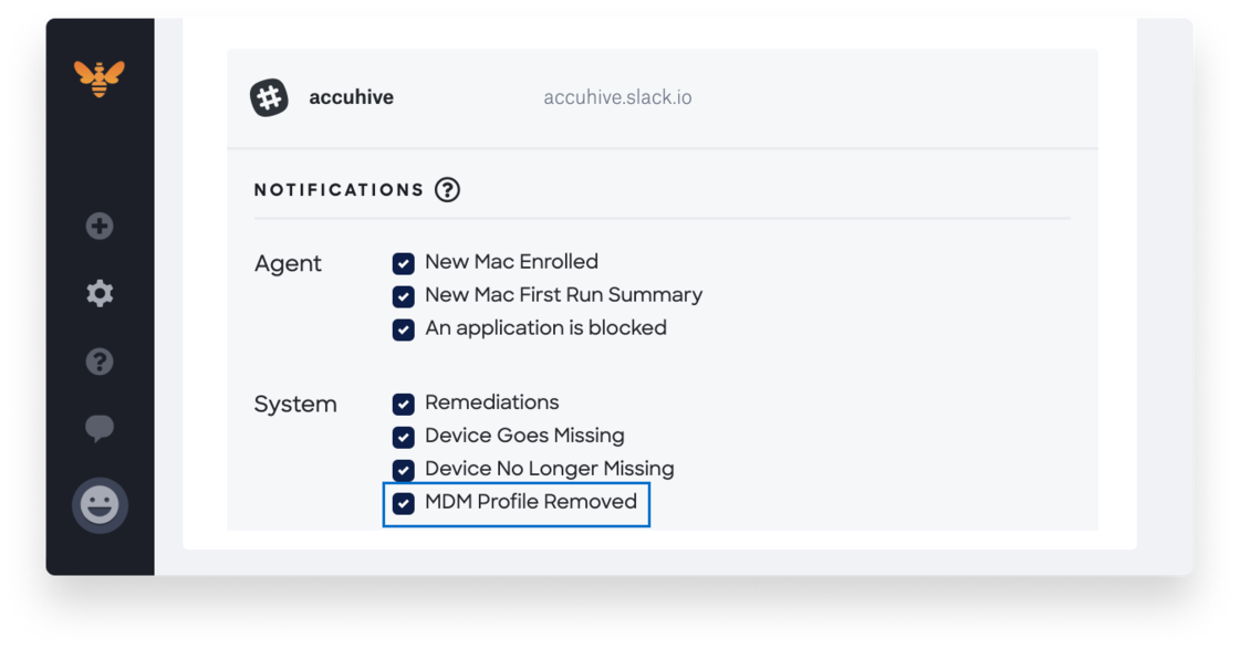alerts for removed MDM profile slack.png