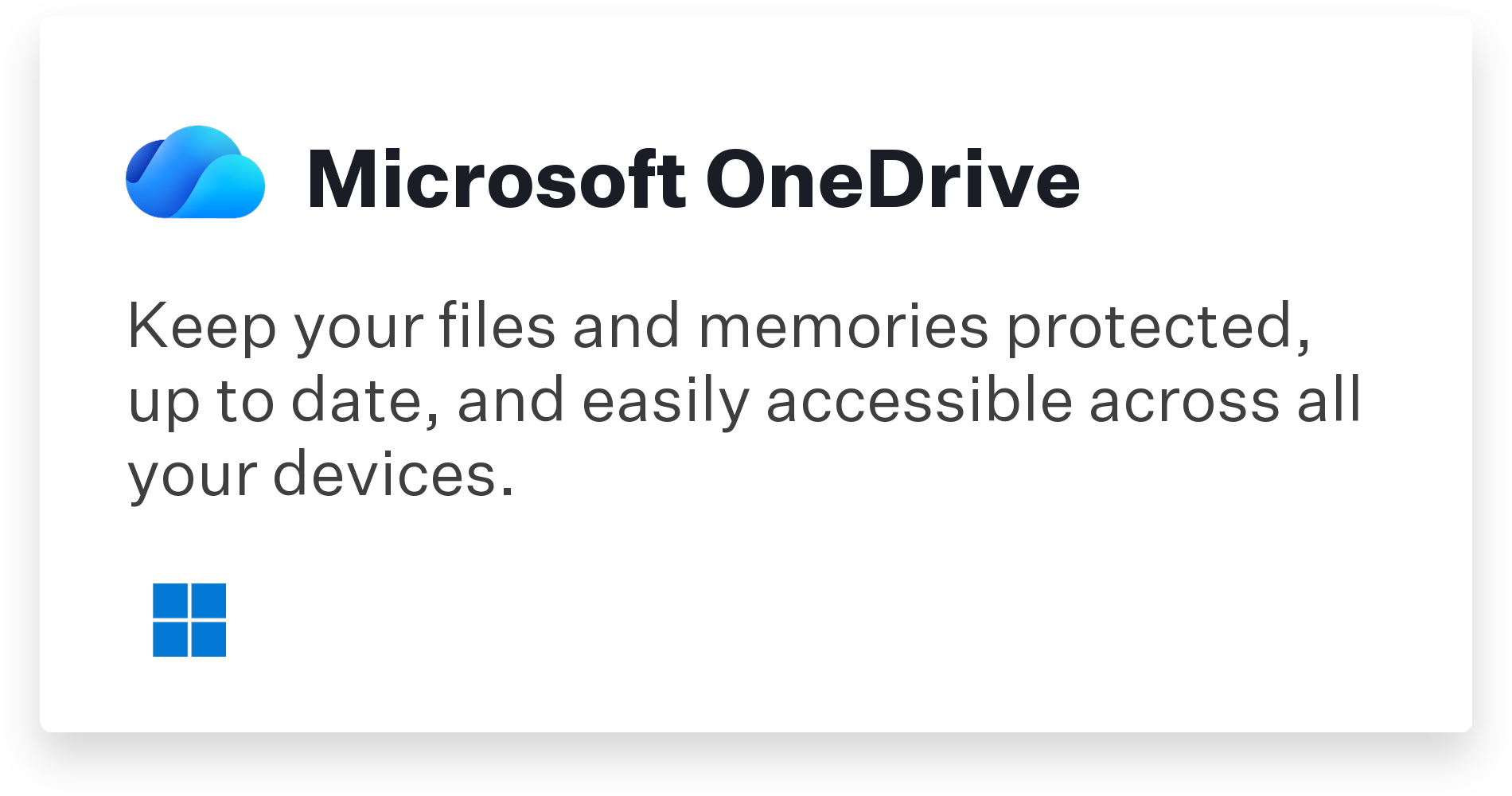 Microsoft OneDrive Title Card
