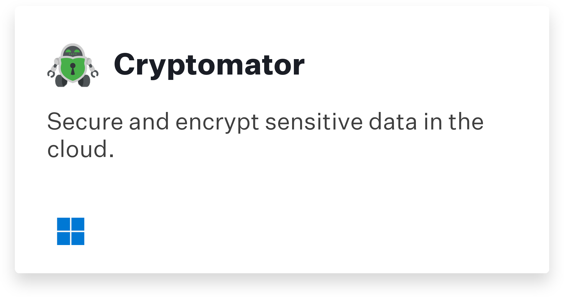 Cryptomator Title Card