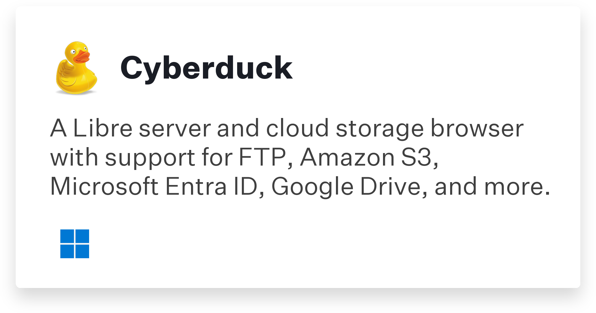 Cyberduck Title Card