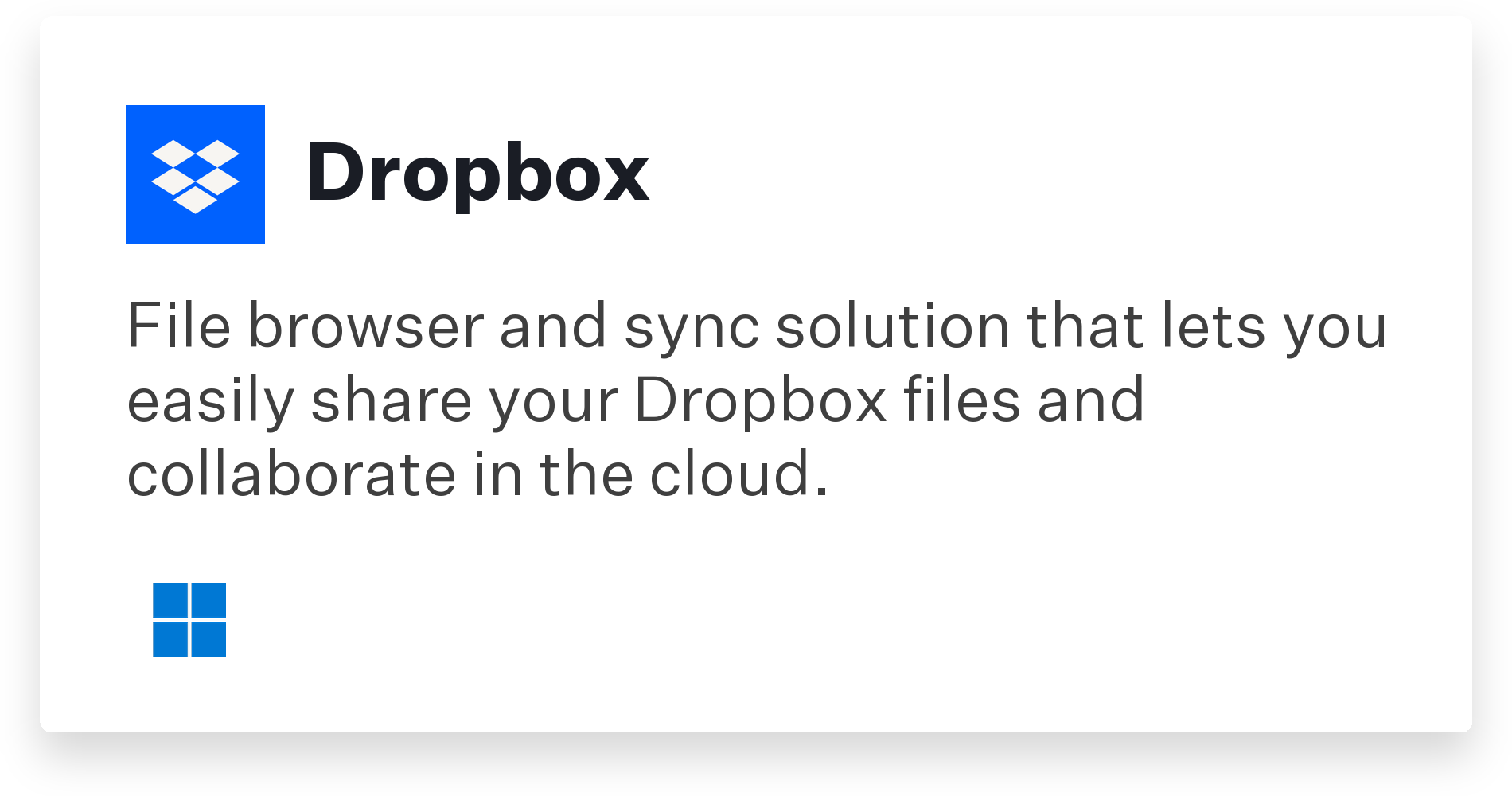 Dropbox Title Card